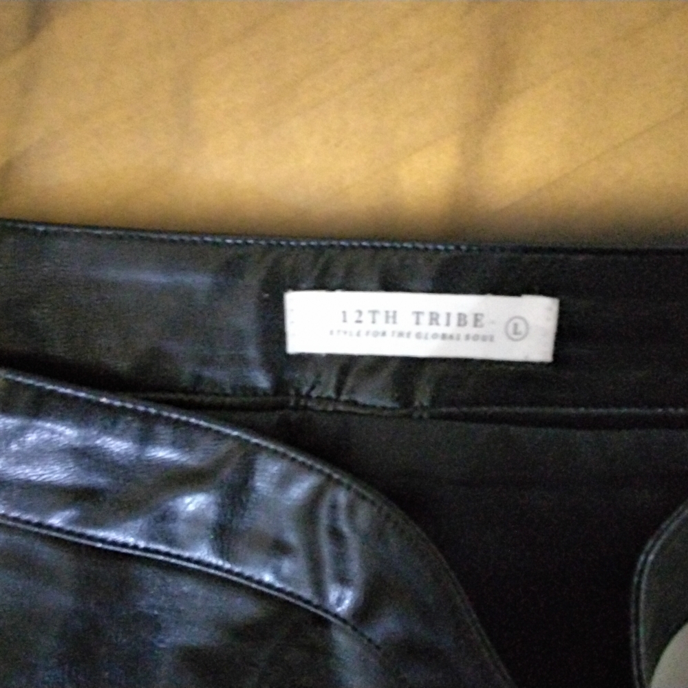 12th Tribe Black and White Patchwork Mini Skirt - Picture 2 of 2